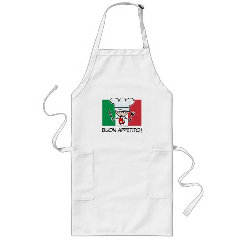 Italian chef BBQ apron with flag of Italy