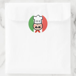 Italian Chef Classic Round Sticker | Zazzle