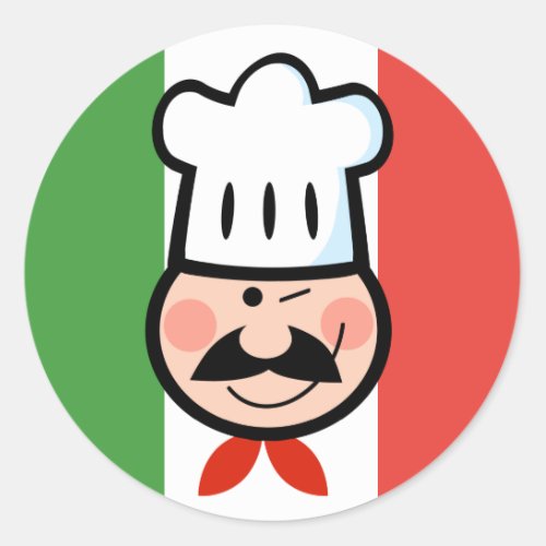 Italian Chef Classic Round Sticker