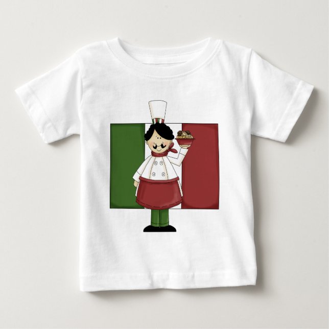 Italian Chef - Customizable Baby T-Shirt (Front)