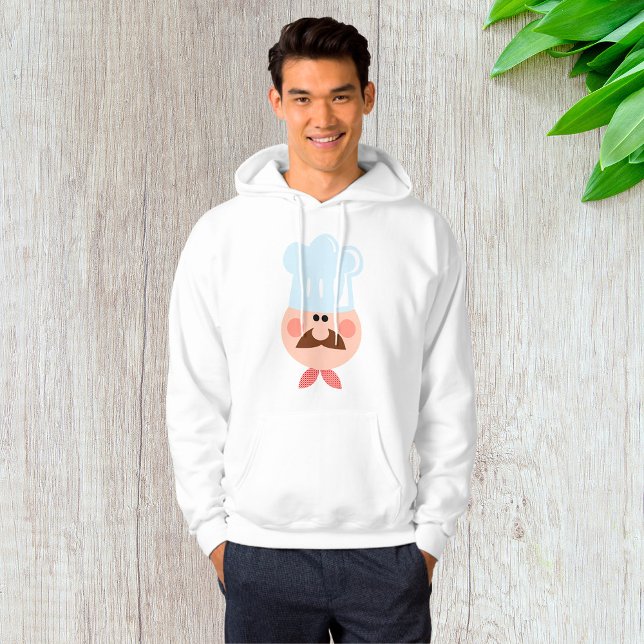 Italian Chef Face with Mustache and Hat Hoodie (Creator Uploaded)