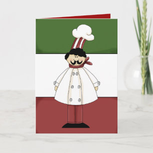 Italian Chef fun cartoon greeting card