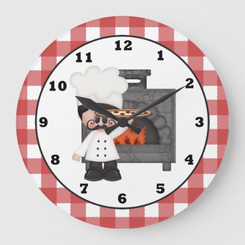 Italian Chef fun kitchen wall clock
