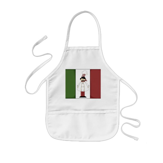 Italian Chef kitchen fun kids apron (Front)