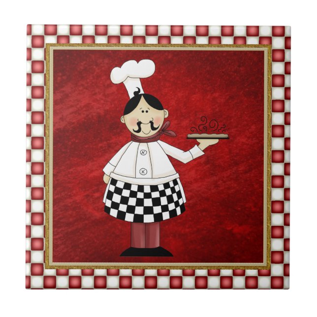 Italian Chef kitchen tile (Front)