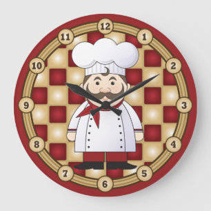 Italian Chef Large Clock