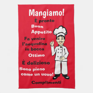 Italian Chef - Mangiamo Kitchen Towel