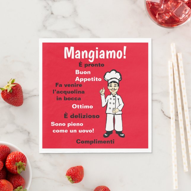 Italian Chef - Mangiamo Napkins (Insitu)
