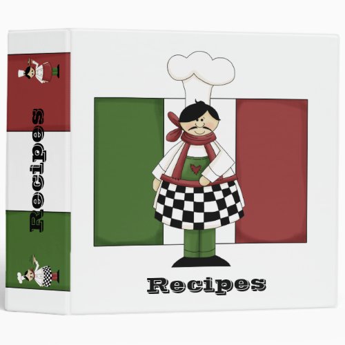 Italian Chef Recipe Binder