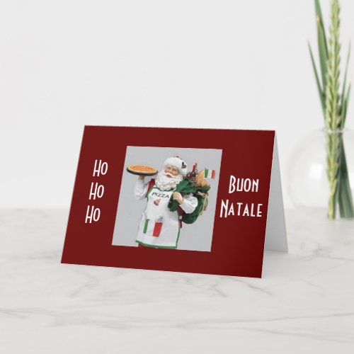 ITALIAN CHEF SANTA SAYS BUON NATALE HOLIDAY CARD