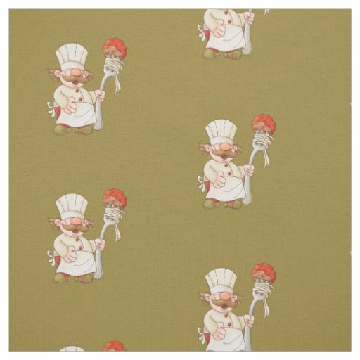 Italian Chef Spaghetti & Meatballs Fabric