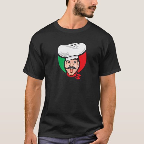 Italian Chef Waiter Italy Pizzeria Food T_Shirt