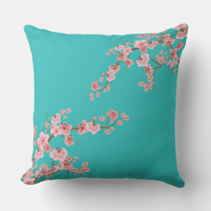 Italian Cherry Blossoms Throw Pillow