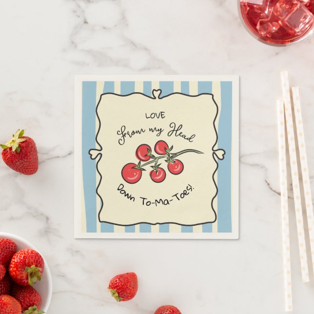 Italian Cherry Tomato Baby Shower Napkins (Insitu)