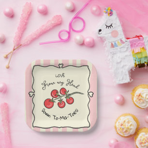 Italian Cherry Tomato Baby Shower Paper Plates