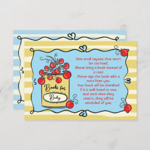 Italian Cherry Tomato Books for baby Invitation