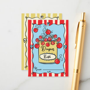 Italian Cherry Tomato Diaper Raffle Enclosure Card