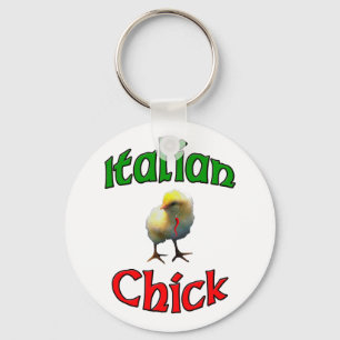 Italian Chick with Horn Keychain