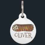 Italian Chocolate Chip Cannoli Italian Food Pastry Pet ID Tag<br><div class="desc">Pet tag features an original marker illustration of a delicious Italian chocolate chip cannoli. Simply personalize with your pet's name and your contact information for a one-of-a-kind cat or dog tag. This design is also available on other products. Coordinating designs are also available. Don't see what you're looking for? Need...</div>