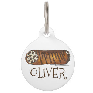 Italian Chocolate Chip Cannoli Italian Food Pastry Pet ID Tag