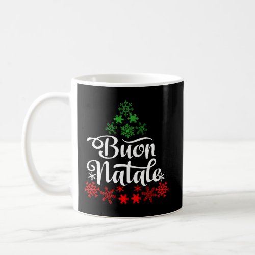 Italian Christmas Buon Natale Snowflake Christmas  Coffee Mug