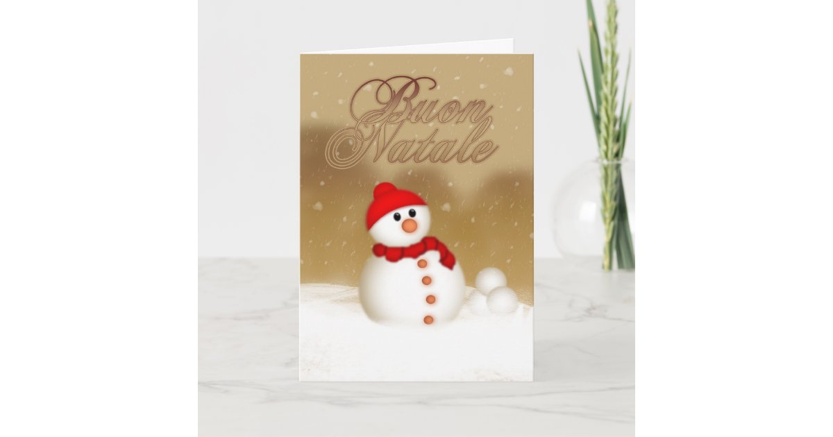 Italian Christmas Card Buon Natale and Felice An Zazzle