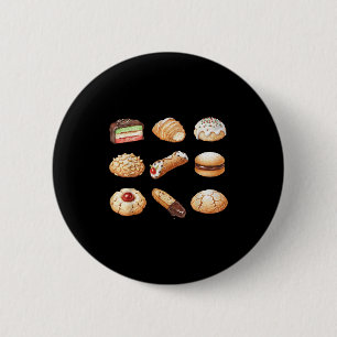 Italian Christmas Cookie Xmas Holiday Men Women Ki Button