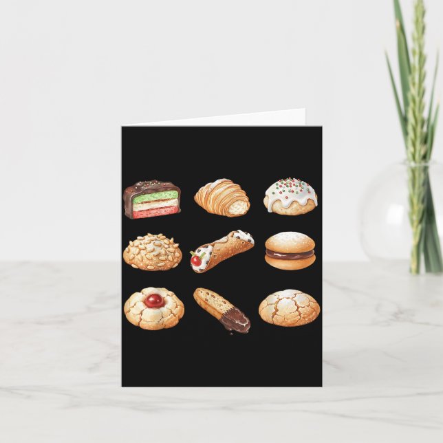 Italian Christmas Cookie Xmas Holiday Men Women Ki Card (Front)