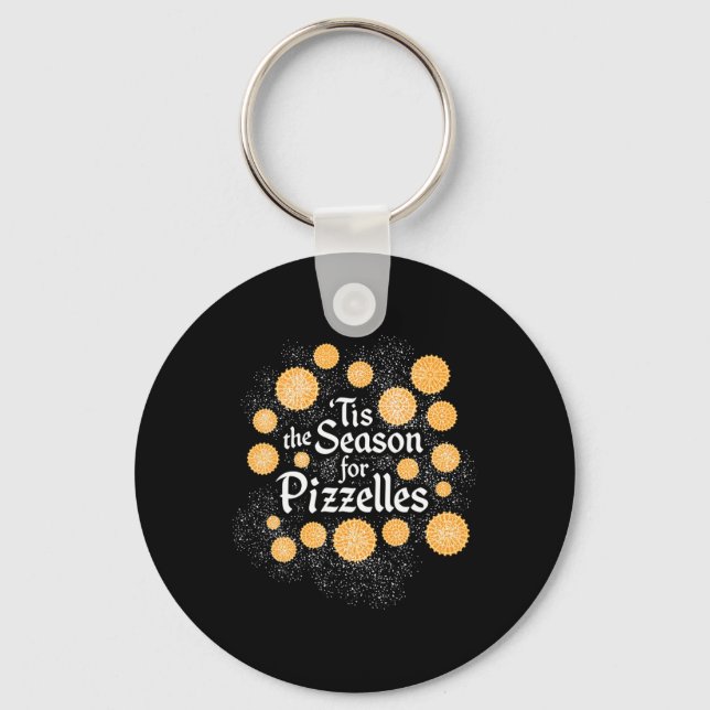 Italian Christmas Cookies - Tis the Season for Piz Keychain (Front)
