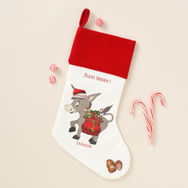 Italian Christmas Donkey Stocking (Front)