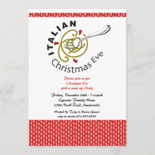 Italian Christmas Eve Dinner Invitation