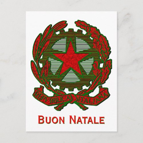 Italian Christmas Greeting Holiday Postcard