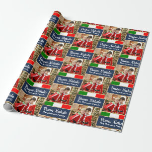 Italian Christmas Photo Buon Natale Wrapping Paper