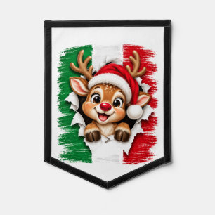 Italian Christmas Reindeer Pennant
