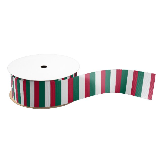 italian christmas stripe ribbon (Spool)