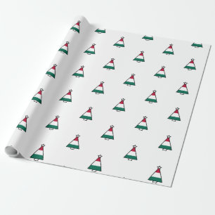 italian christmas tree wrapping paper