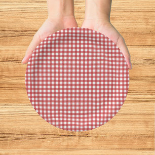 Italian Ciao Baby Red Checkered Baby Shower  Paper Plates