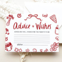 Italian Ciao Bambino Advice and Wishes Baby Shower Enclosure Card