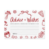 Italian Ciao Bambino Advice and Wishes Baby Shower Enclosure Card
