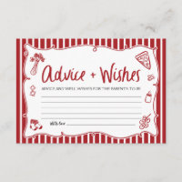 Italian Ciao Bambino Advice and Wishes Baby Shower