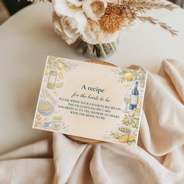 Italian Ciao Miss Bridal Shower Enclosure Card (Creator Uploaded)