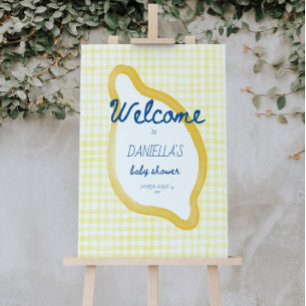 Italian Citrus Ciao Baby Welcome Sign