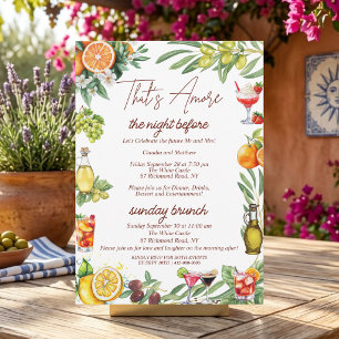 Italian Citrus Rehearsal Dinner & Sunday Brunch Invitation