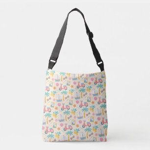 Italian Coastal Summer Seamless Pattern Crossbody Bag