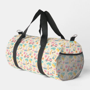 Italian Coastal Summer Seamless Pattern Duffle Bag