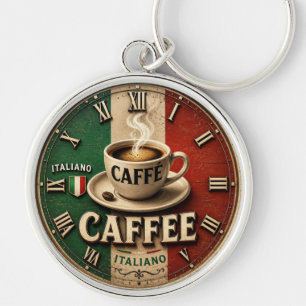 Italian Coffee Rustic Kitchen Vintage Espresso Keychain