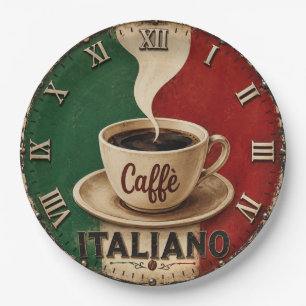 Italian Coffee Vintage Café Espresso Kitchen Gift Paper Plates