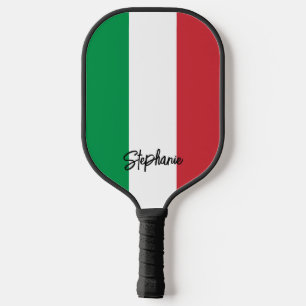 Italian Color Stripes Personalized Pickleball Paddle