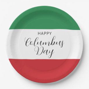 Italian Colors Columbus Day Paper Plates