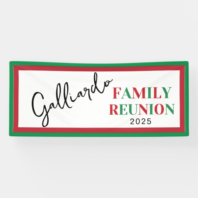 Italian Colors Family Reunion  Banner (Horizontal)
